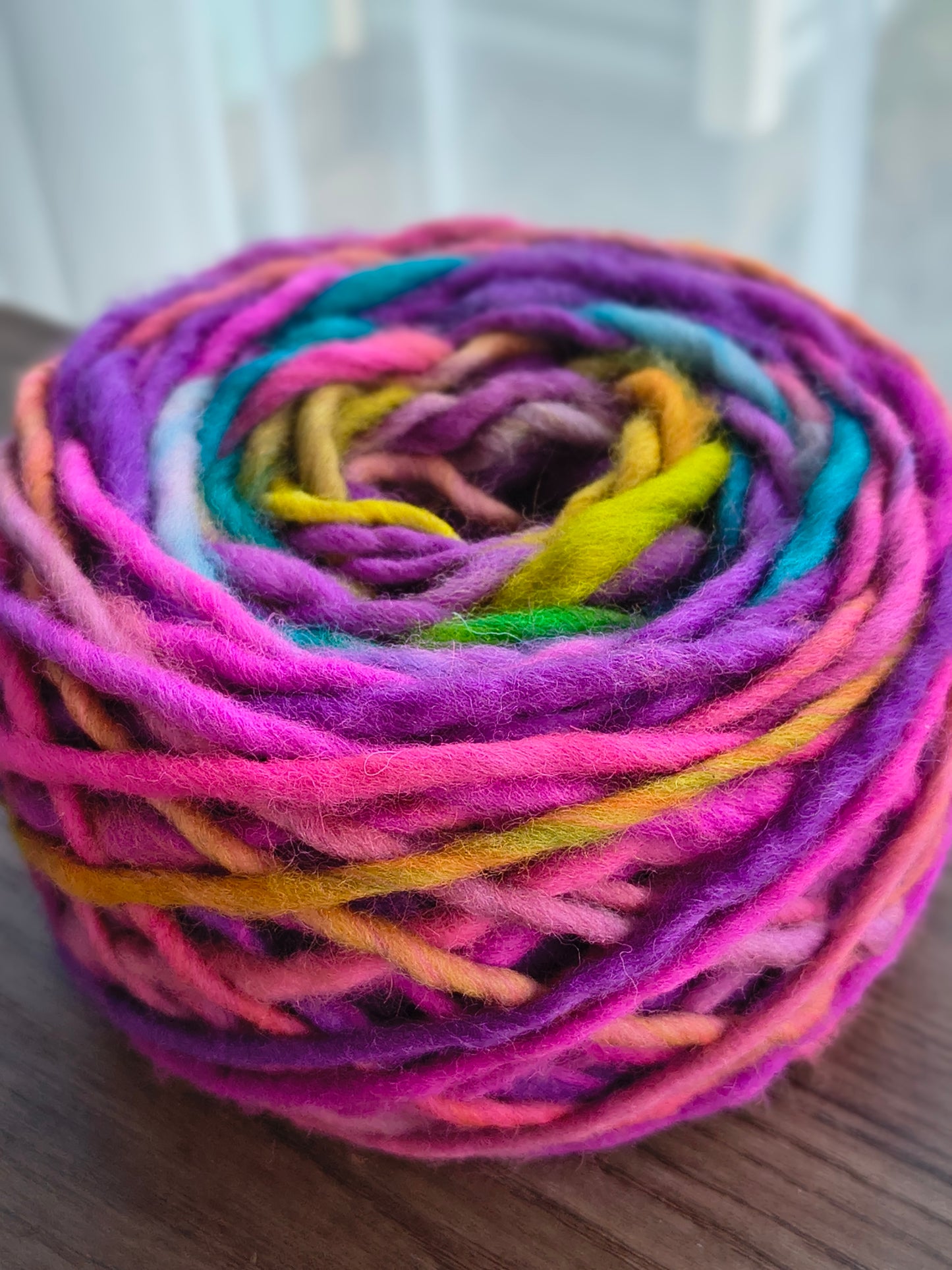 Ovillo 100 grs de Lana natural de oveja corriedale (merino -lincoln) suave al tacto