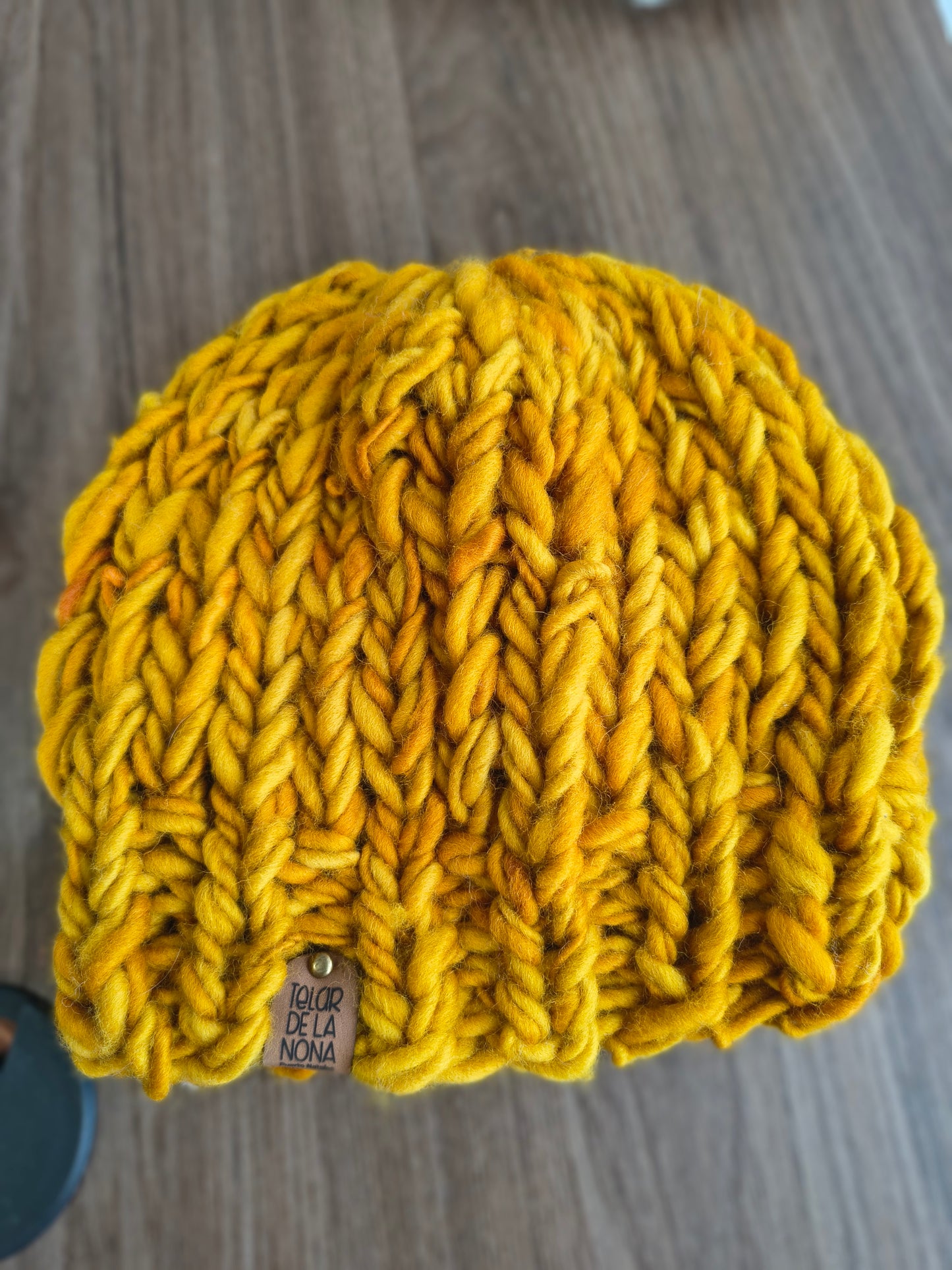 Gorros adulto Lana Natural suave 50% merino
