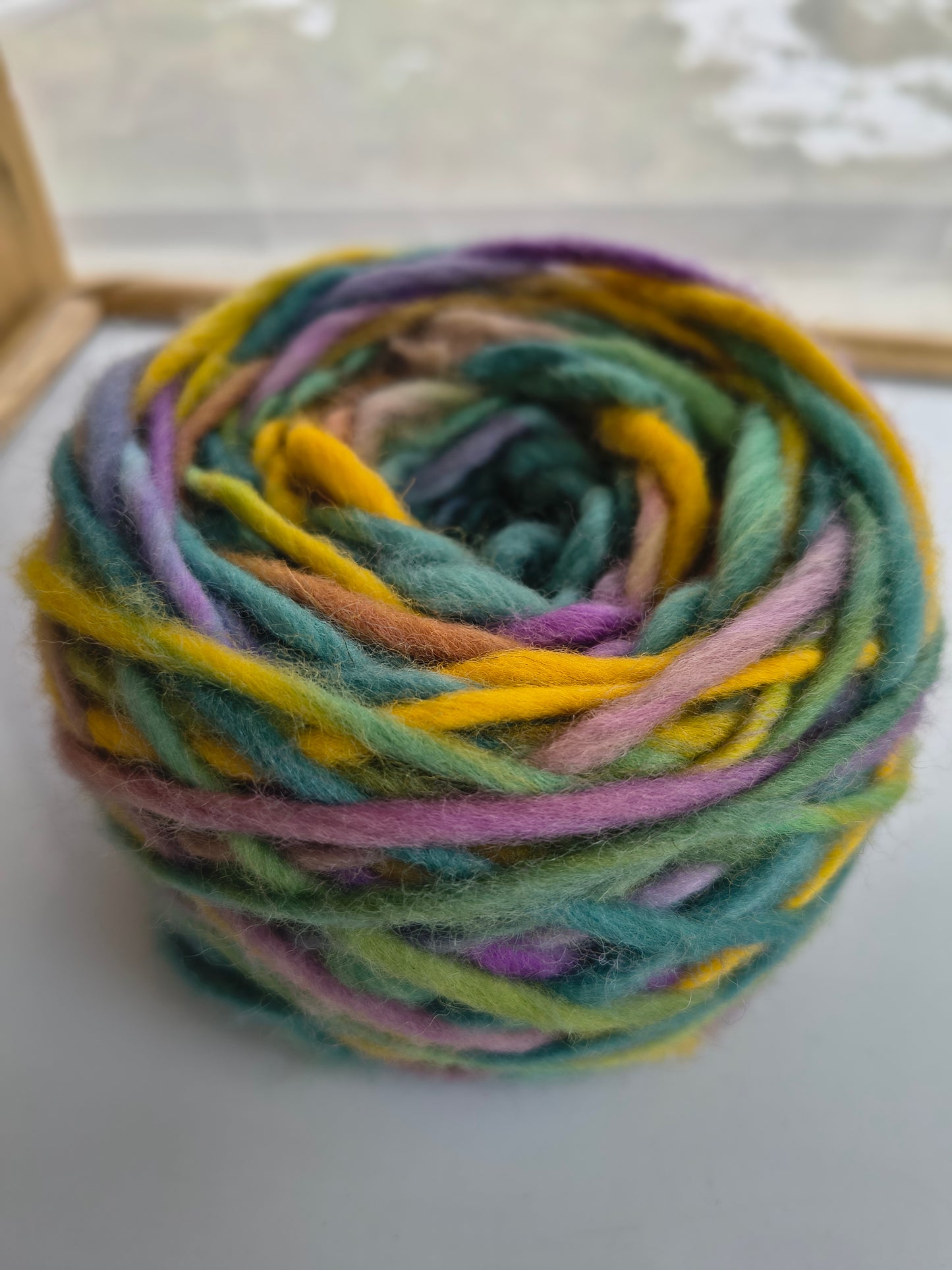 Ovillo 100 grs de Lana natural de oveja corriedale (merino -lincoln) suave al tacto
