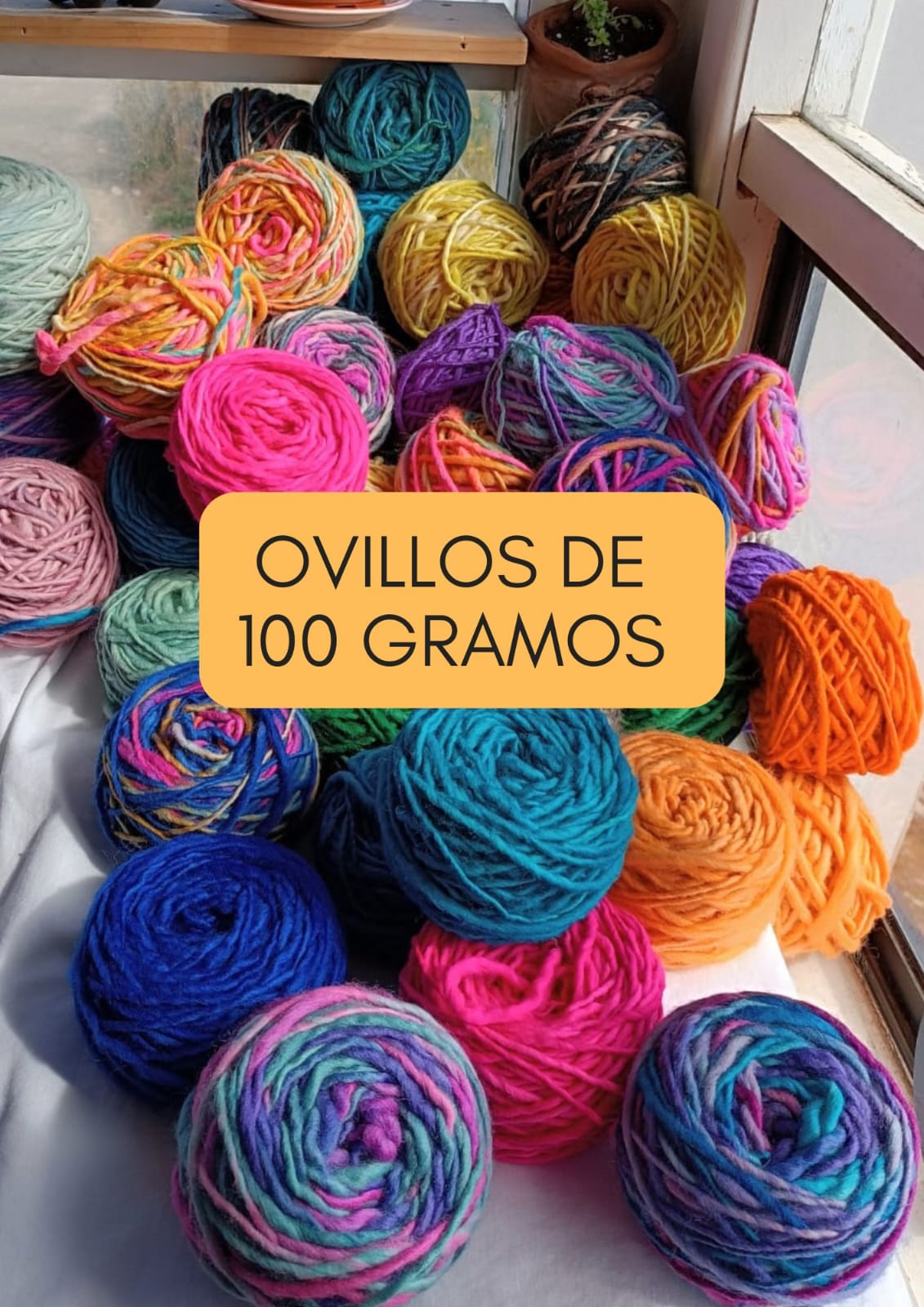 Ovillo 100 grs de Lana natural de oveja corriedale (merino -lincoln) suave al tacto