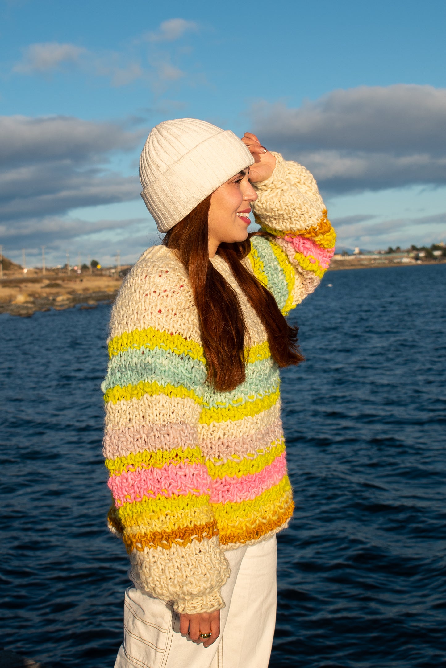 Kit de tejido sweater circular con 1 kilo de lana incluida